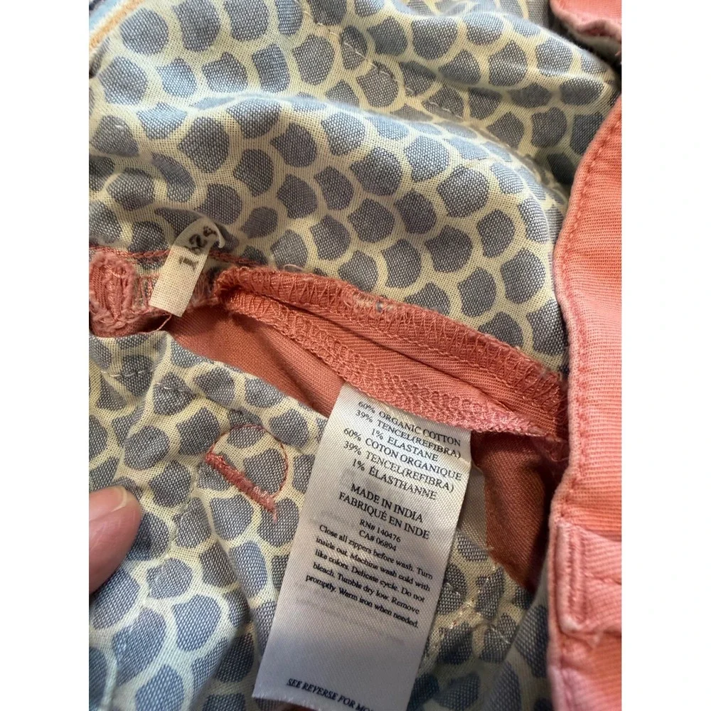 Faherty Mens All Day Shorts Coral Pink Organic Cotton Tencel Chino Size 31 7in